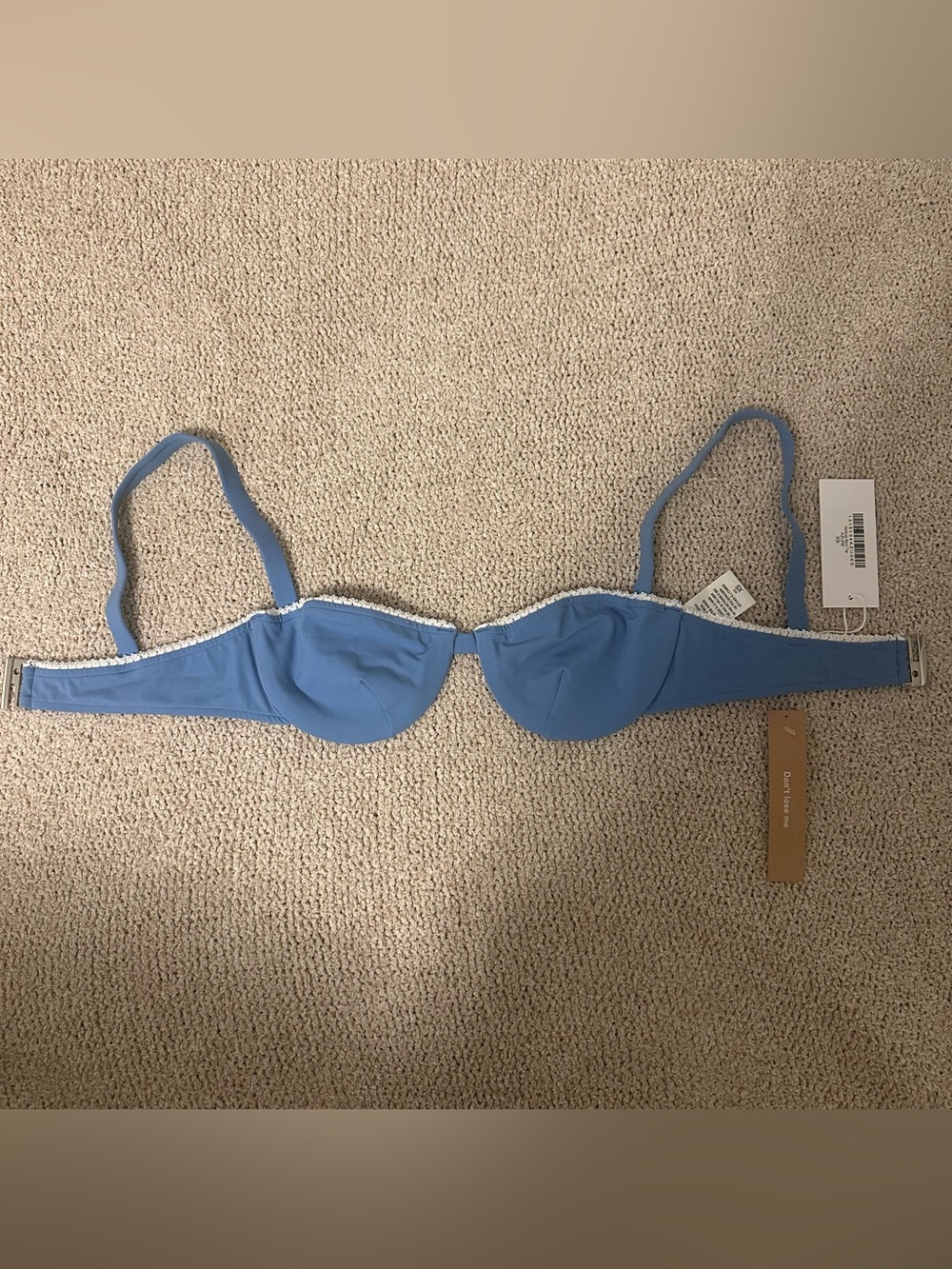 Reformation Maldives Bikini Top in Azure XS
